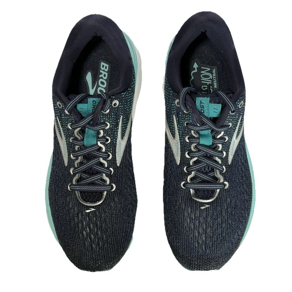 Brooks GHOST 11 Running Shoes Women's Size 7M Blue Teal Navy Mesh Cushion Road - Picture 7 of 13